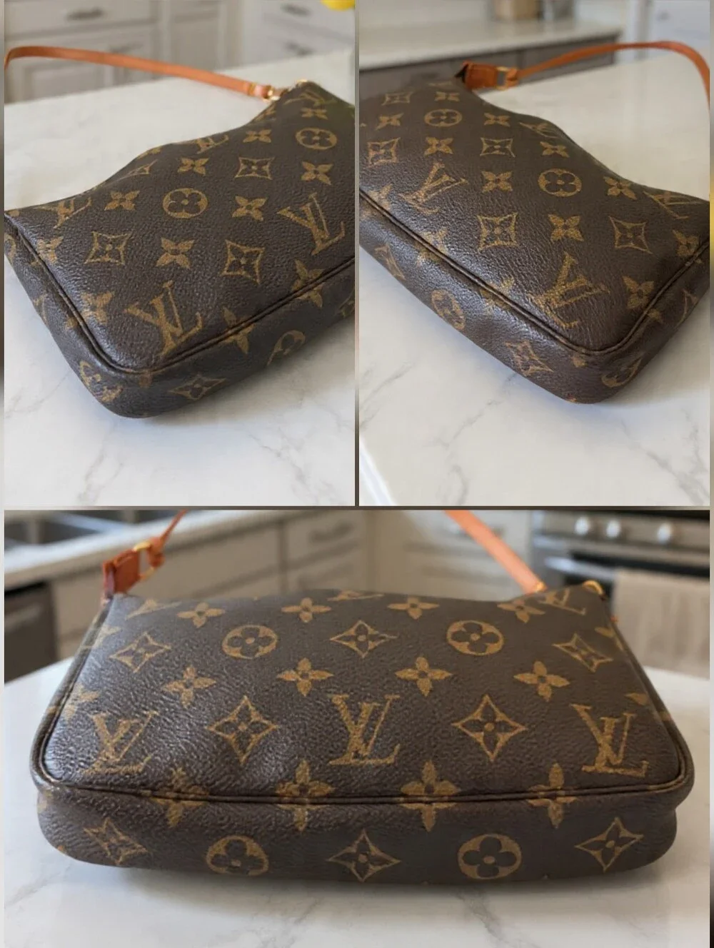 Louis Vuitton Monogram Canvas Pochette Accessoires Y2K Shoulder Bag🔥
